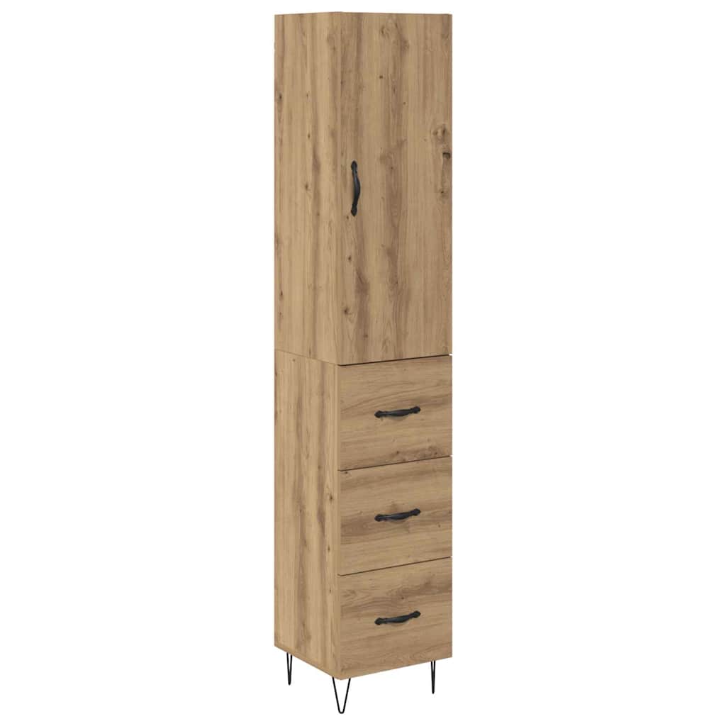 Highboard Artisan-Eiche 69,5 x 34 x 180 cm Holzwerkstoff