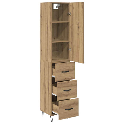 Highboard Artisan-Eiche 69,5 x 34 x 180 cm Holzwerkstoff
