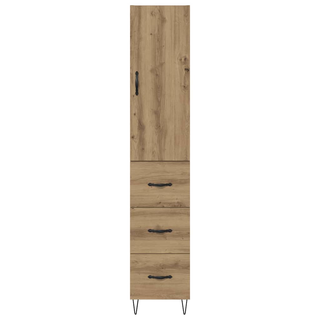 Highboard Artisan-Eiche 69,5 x 34 x 180 cm Holzwerkstoff