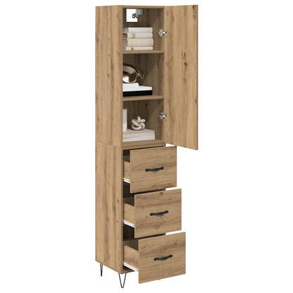 Highboard Artisan-Eiche 69,5 x 34 x 180 cm Holzwerkstoff