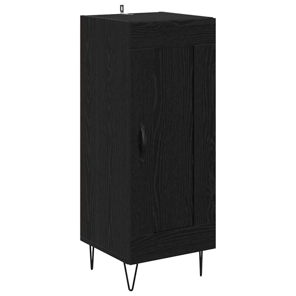 Highboard Schwarz Eichen-Optik 69,5 x 34 x 180 cm Holzwerkstoff