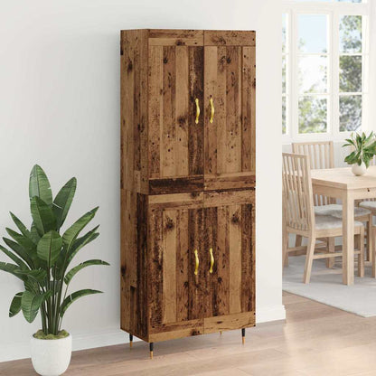 Highboard Altholz 69,5 x 34 x 180 cm Holzwerkstoff