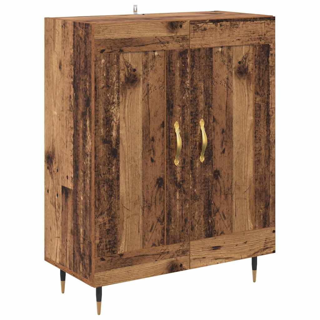 Highboard Altholz 69,5 x 34 x 180 cm Holzwerkstoff