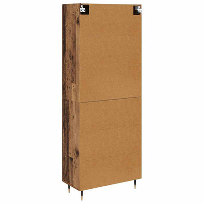 Highboard Altholz 69,5 x 34 x 180 cm Holzwerkstoff