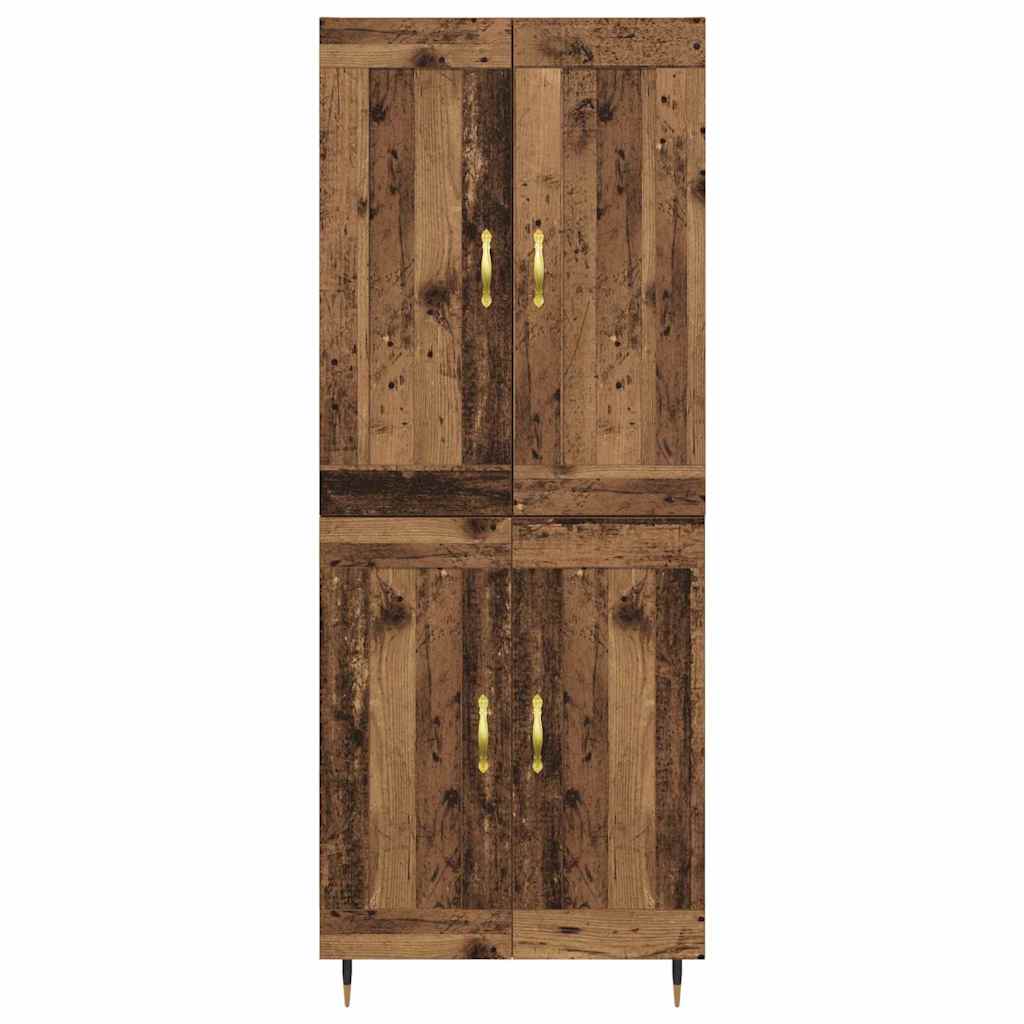 Highboard Altholz 69,5 x 34 x 180 cm Holzwerkstoff