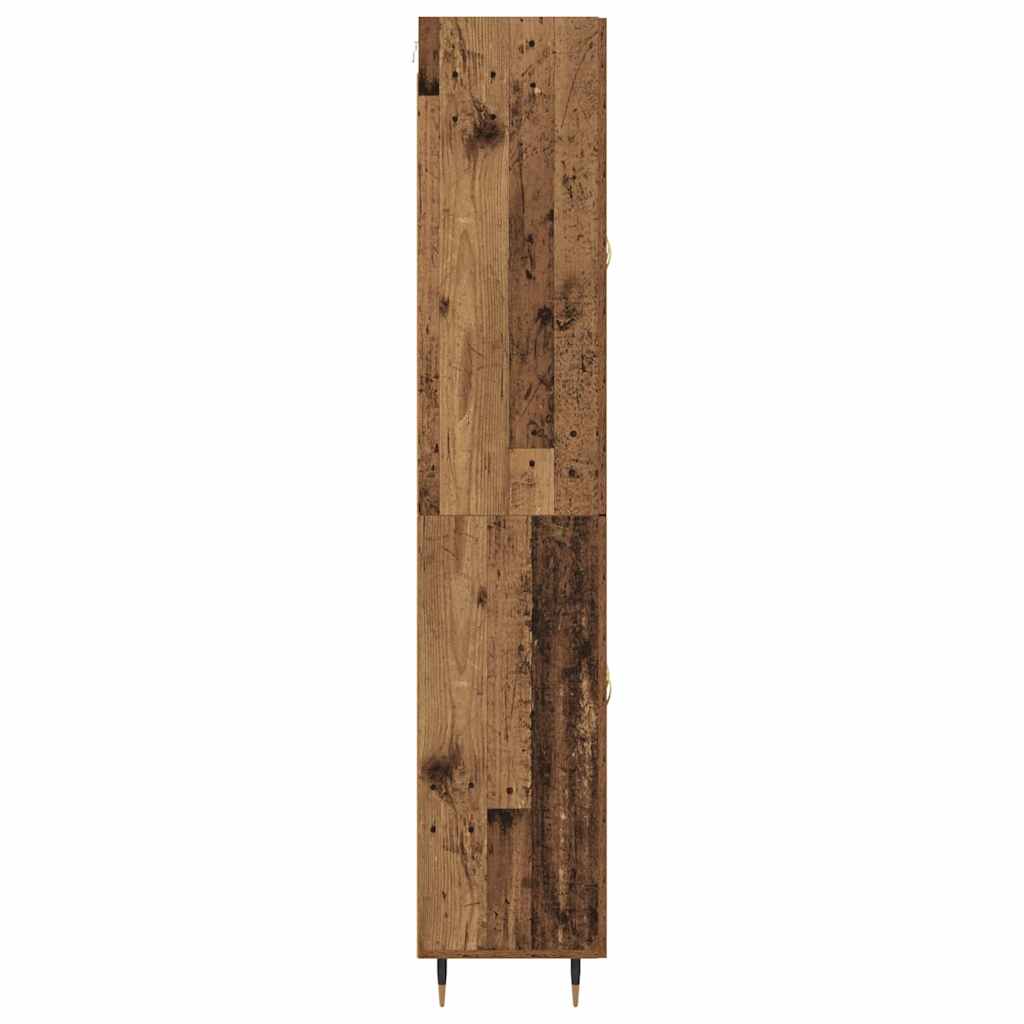 Highboard Altholz 69,5 x 34 x 180 cm Holzwerkstoff