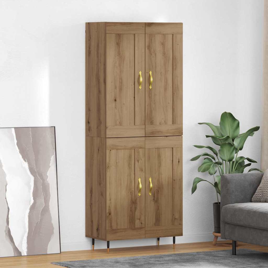 Highboard Artisan-Eiche 69,5 x 34 x 180 cm Holzwerkstoff