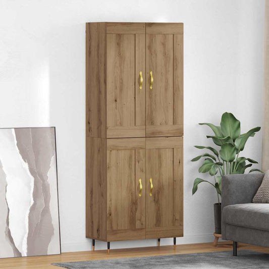 Highboard Artisan-Eiche 69,5 x 34 x 180 cm Holzwerkstoff