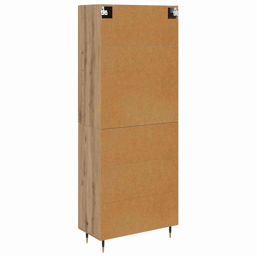Highboard Artisan-Eiche 69,5 x 34 x 180 cm Holzwerkstoff