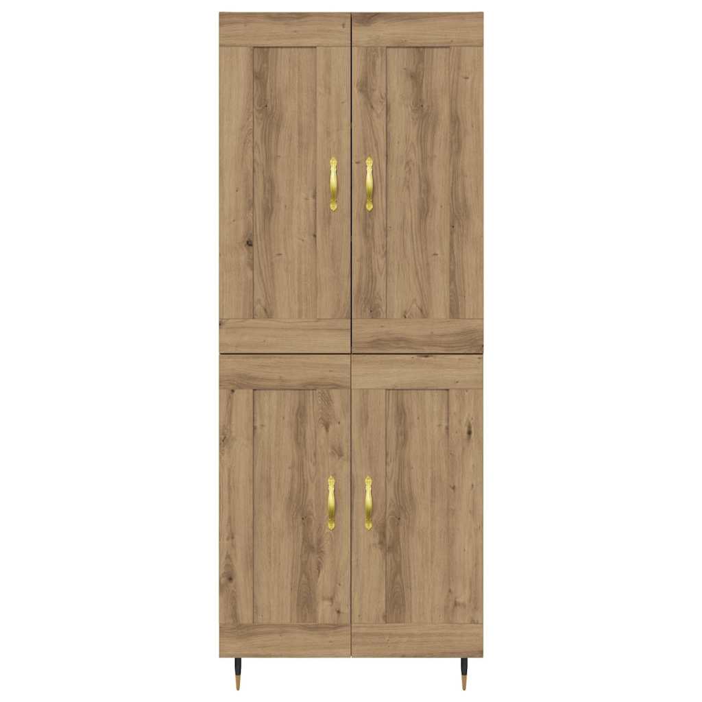 Highboard Artisan-Eiche 69,5 x 34 x 180 cm Holzwerkstoff