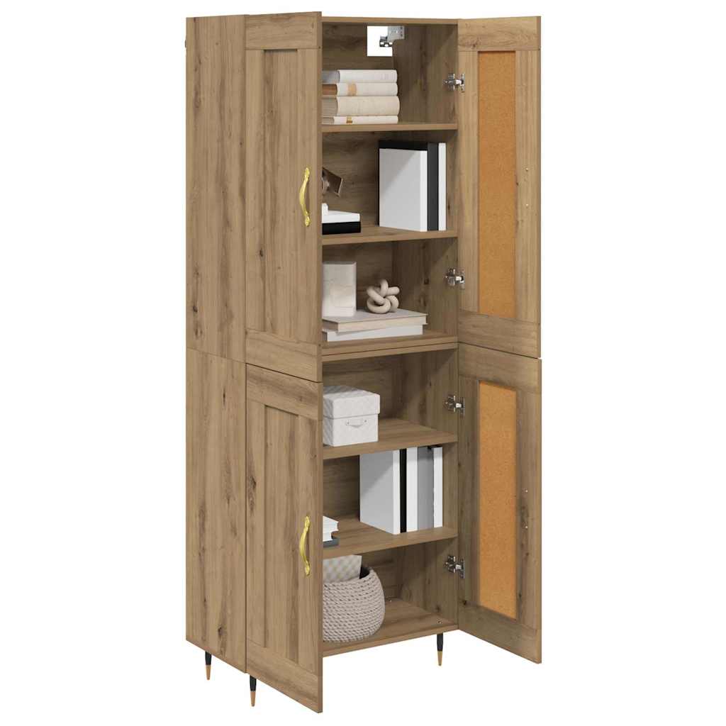 Highboard Artisan-Eiche 69,5 x 34 x 180 cm Holzwerkstoff