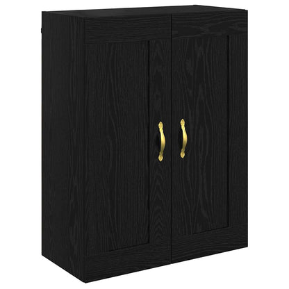Highboard Schwarz Eichen-Optik 69,5 x 34 x 180 cm Holzwerkstoff
