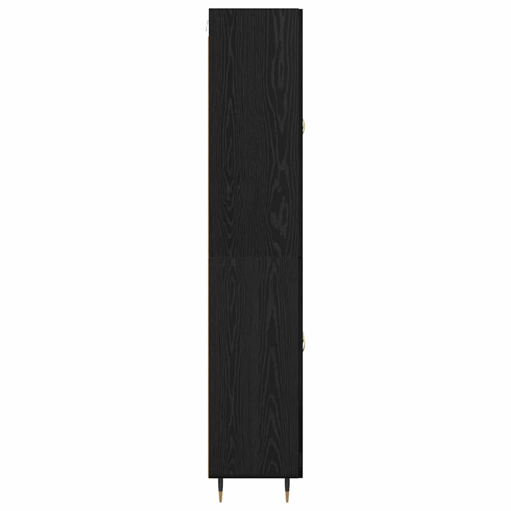 Highboard Schwarz Eichen-Optik 69,5 x 34 x 180 cm Holzwerkstoff