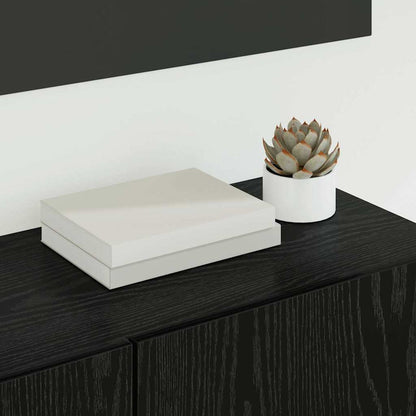 TV-Schränk 4 pcs Schwarz Eichen-Optik Holzwerkstoff