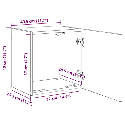 TV-Schränk 4 pcs Schwarz Eichen-Optik Holzwerkstoff