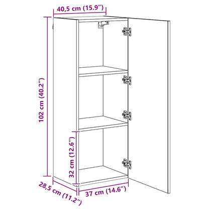 TV-Wandgeräte 4 pcs Schwarz Eichen-Optik Holzwerkstoff