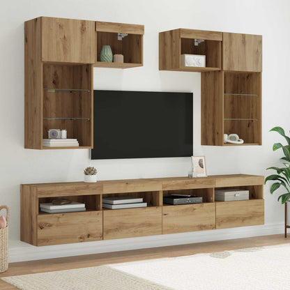 TV-Wandgeräte 6 pcs Altholz 100 x 30 x 40 cm Holzwerkstoff