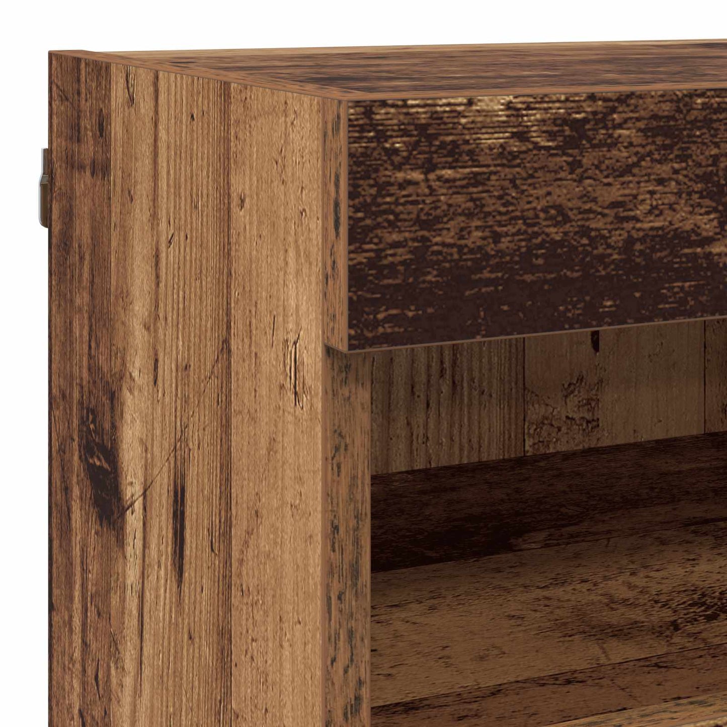 TV-Wandregal-Set Wandmontiert 7 pcs Altholz Holzwerkstoff