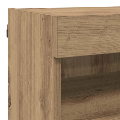 TV-Wandregal-Set Wandmontiert 7 pcs Artisan-Eiche Holzwerkstoff