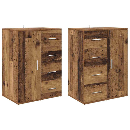 Sideboards Corona 2 pcs Altholz 59 x 39 x 80 cm Holzwerkstoff