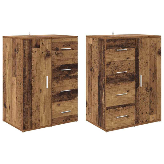 Sideboards Corona 2 pcs Altholz 59 x 39 x 80 cm Holzwerkstoff