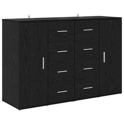 Sideboards Corona 2 pcs Schwarz Eichen-Optik 59 x 39 x 80 cm
