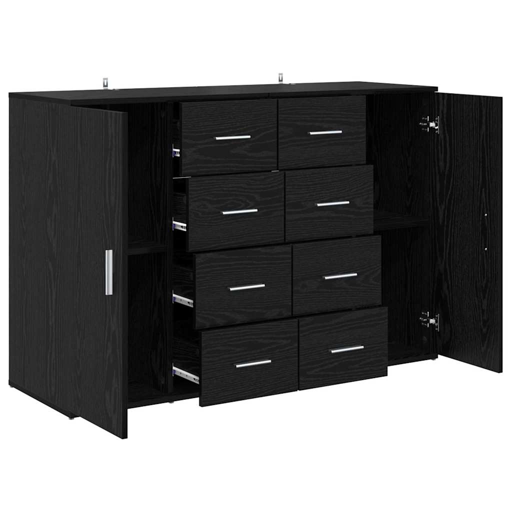 Sideboards Corona 2 pcs Schwarz Eichen-Optik 59 x 39 x 80 cm