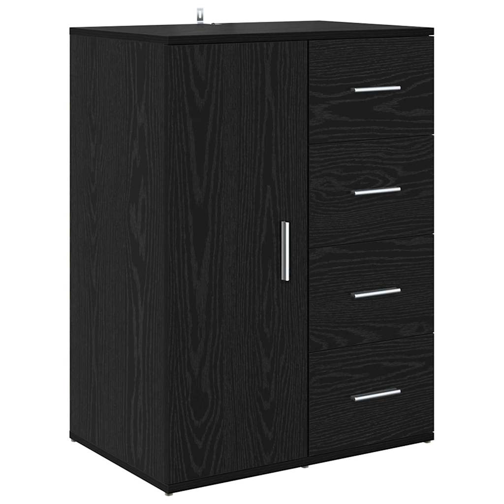 Sideboards Corona 2 pcs Schwarz Eichen-Optik 59 x 39 x 80 cm