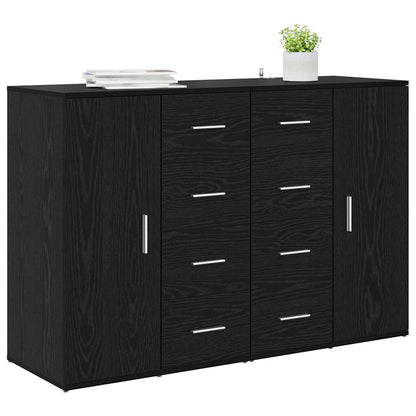 Sideboards Corona 2 pcs Schwarz Eichen-Optik 59 x 39 x 80 cm