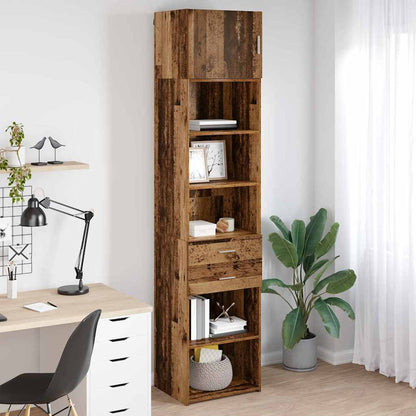 Highboard Wandmontiert Altholz 50 x 42,5 x 225 cm Holzwerkstoff