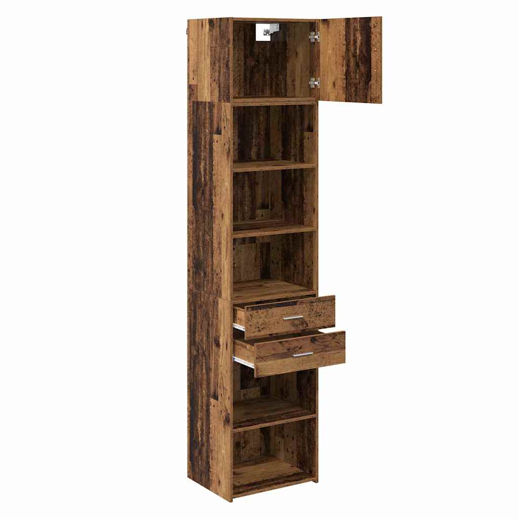 Highboard Wandmontiert Altholz 50 x 42,5 x 225 cm Holzwerkstoff