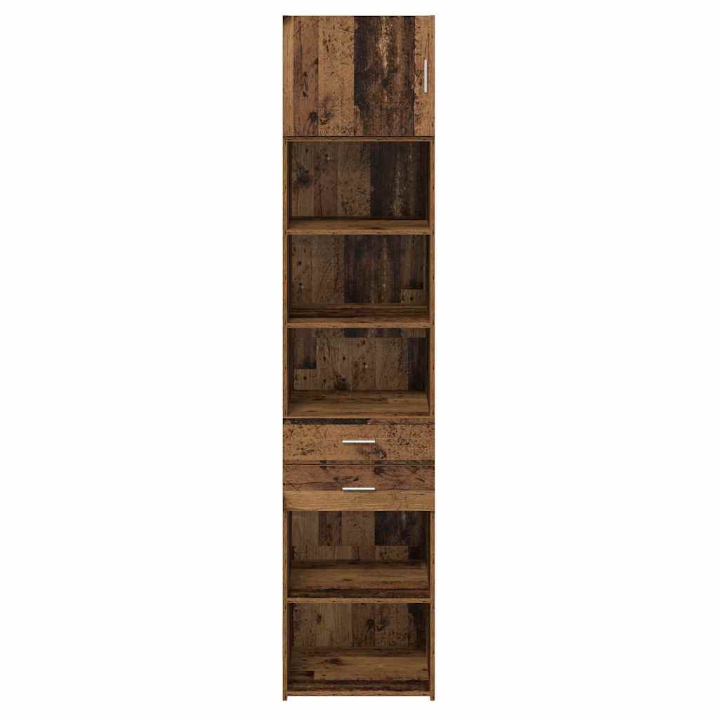 Highboard Wandmontiert Altholz 50 x 42,5 x 225 cm Holzwerkstoff