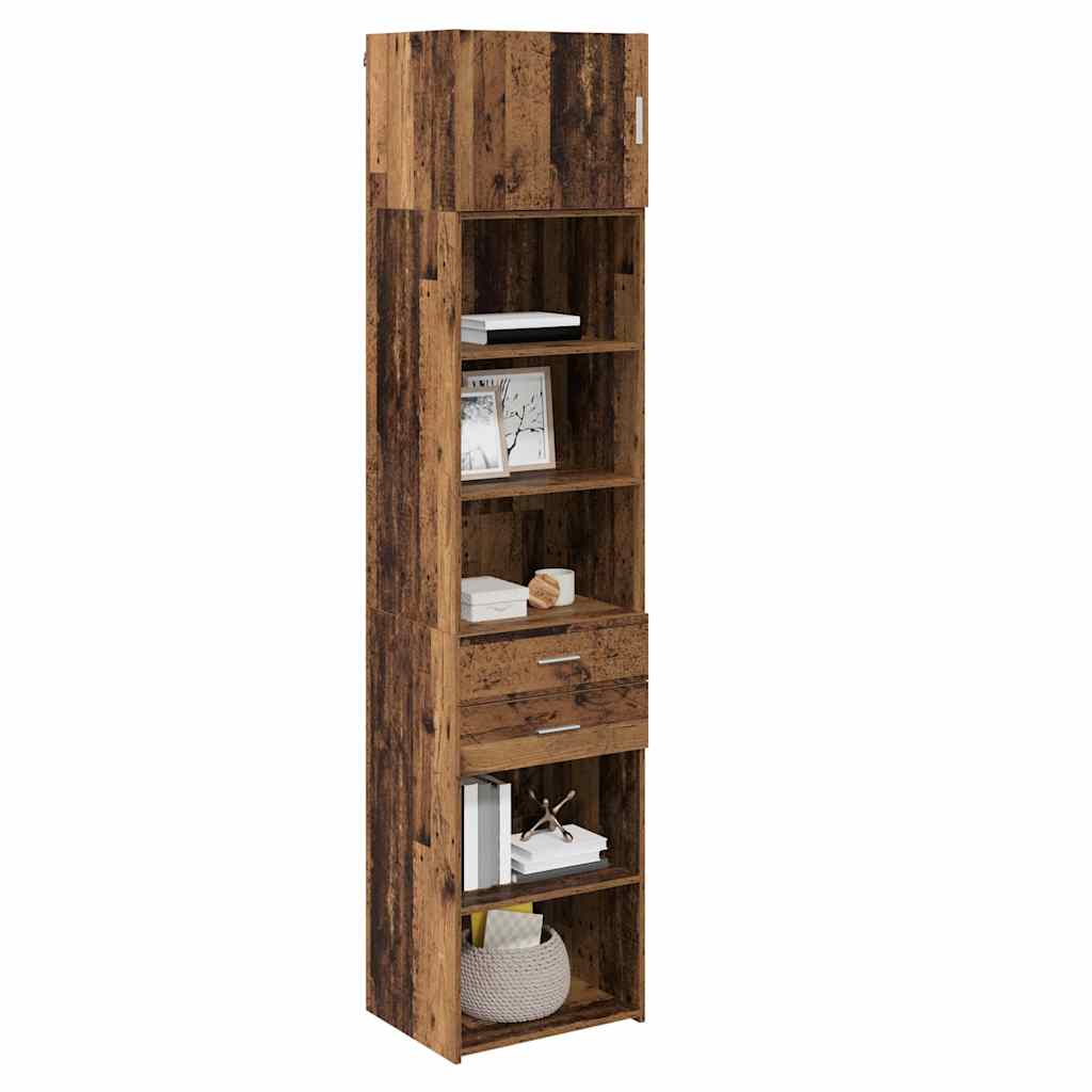 Highboard Wandmontiert Altholz 50 x 42,5 x 225 cm Holzwerkstoff