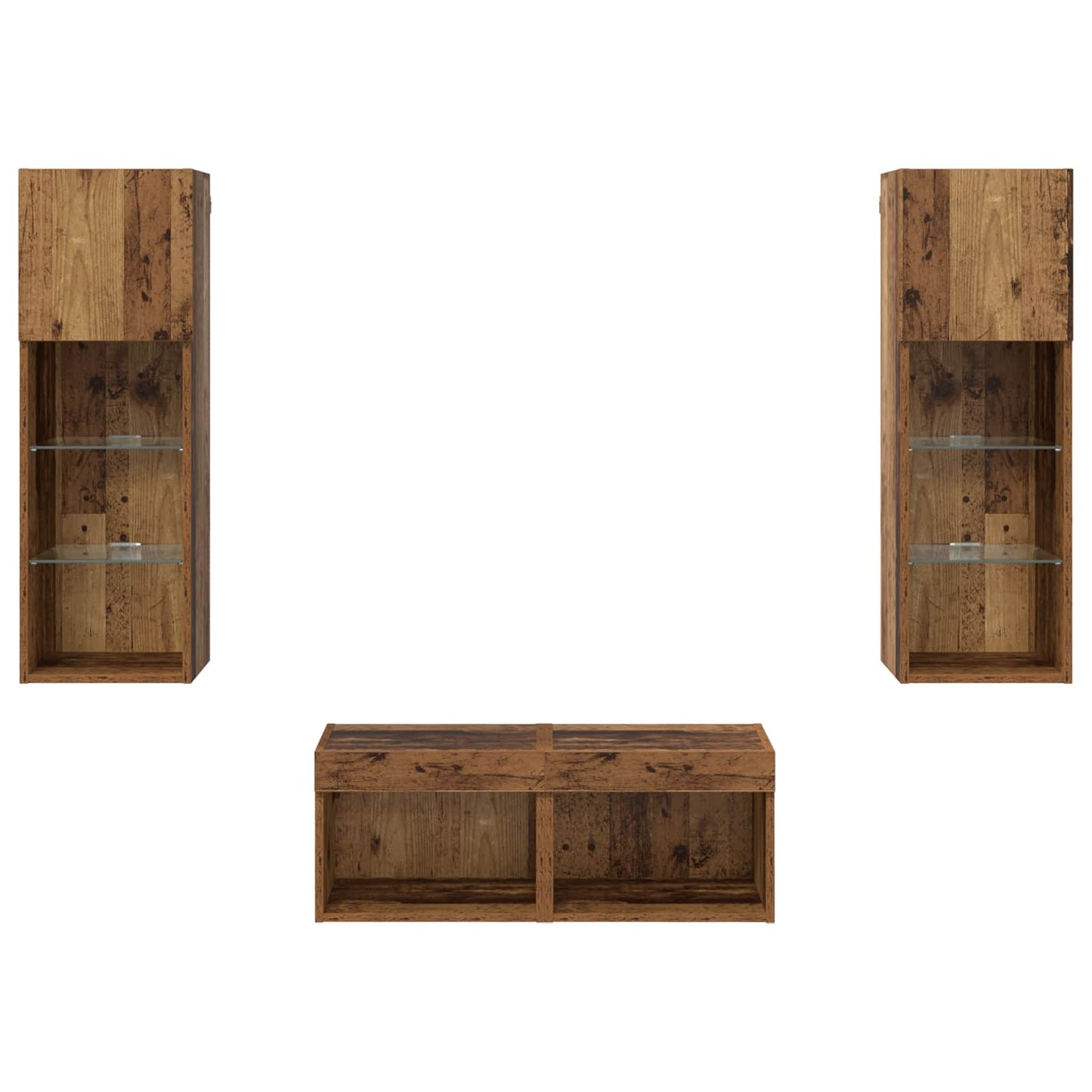 TV-Wandregale 4 pcs Artisan-Eiche 40 x 30 x 30 cm Holzwerkstoff