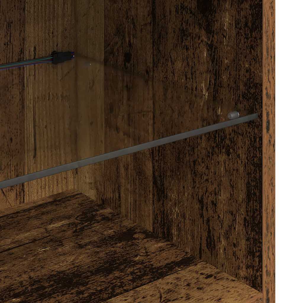 TV-Wandgeräte 5 pcs Schwarz Eichen-Optik 60 x 30 x 30 cm