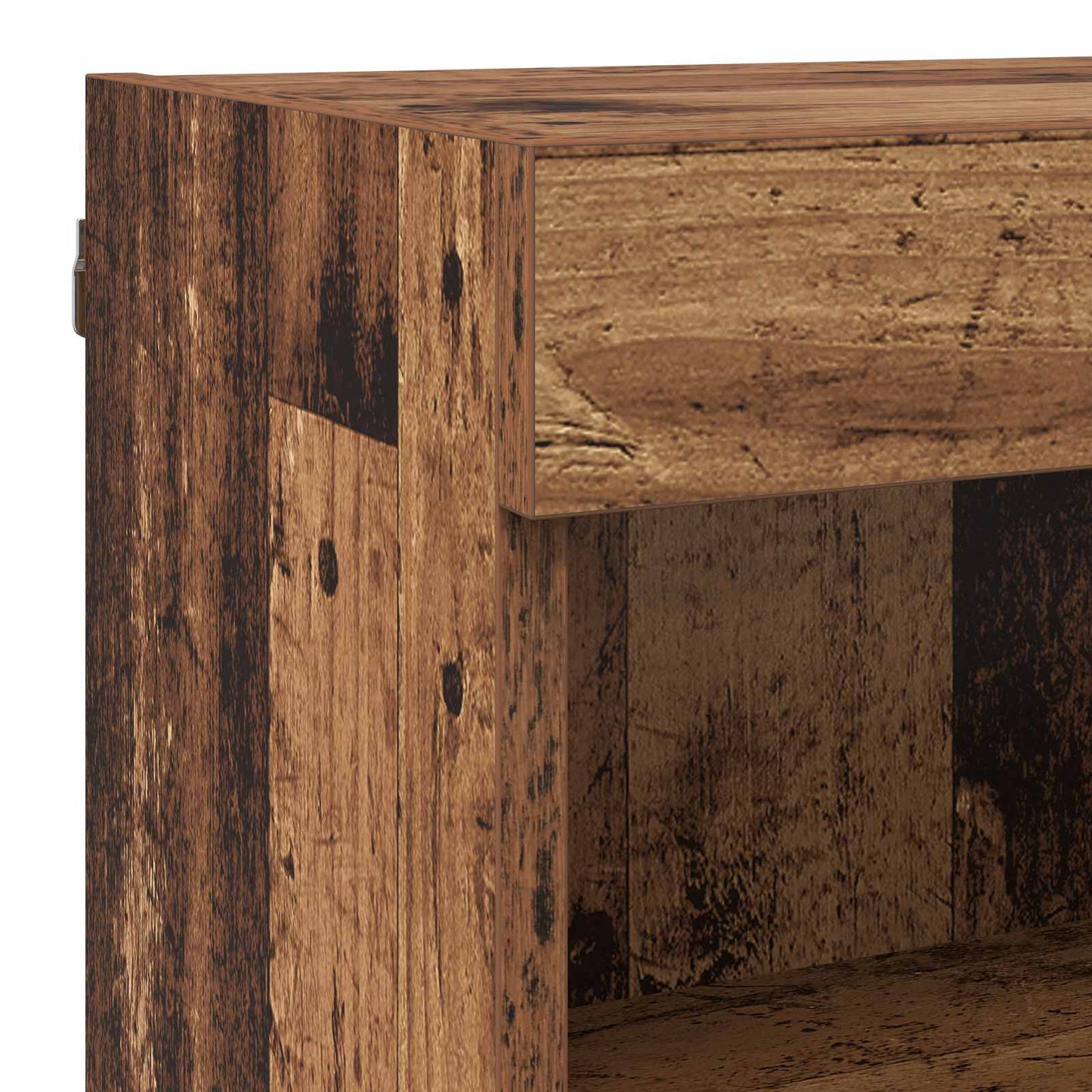 TV-Wandmöbel mit LED-Lichtleisten 6 pcs Altholz Holzwerkstoff