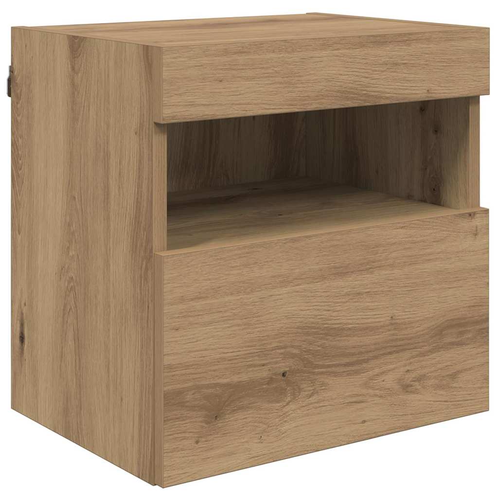 TV Wand Einheiten mit LED 5 pcs Artisan-Eiche 40,5 x 30 x 90 cm