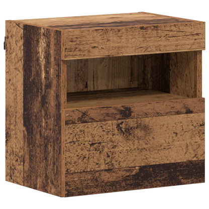 TV-Schränk mit LED-Lichtleisten 7 pcs Altholz Holzwerkstoff