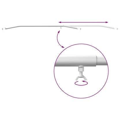 geeignet für flache Planenhalterung 3 pcs Silber 100-145 cm