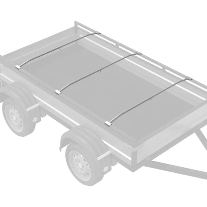 geeignet für flache Planenhalterung 3 pcs Silber 100-145 cm