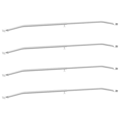 geeignet für flache Planenhalterung 4 pcs Silber 100-145 cm