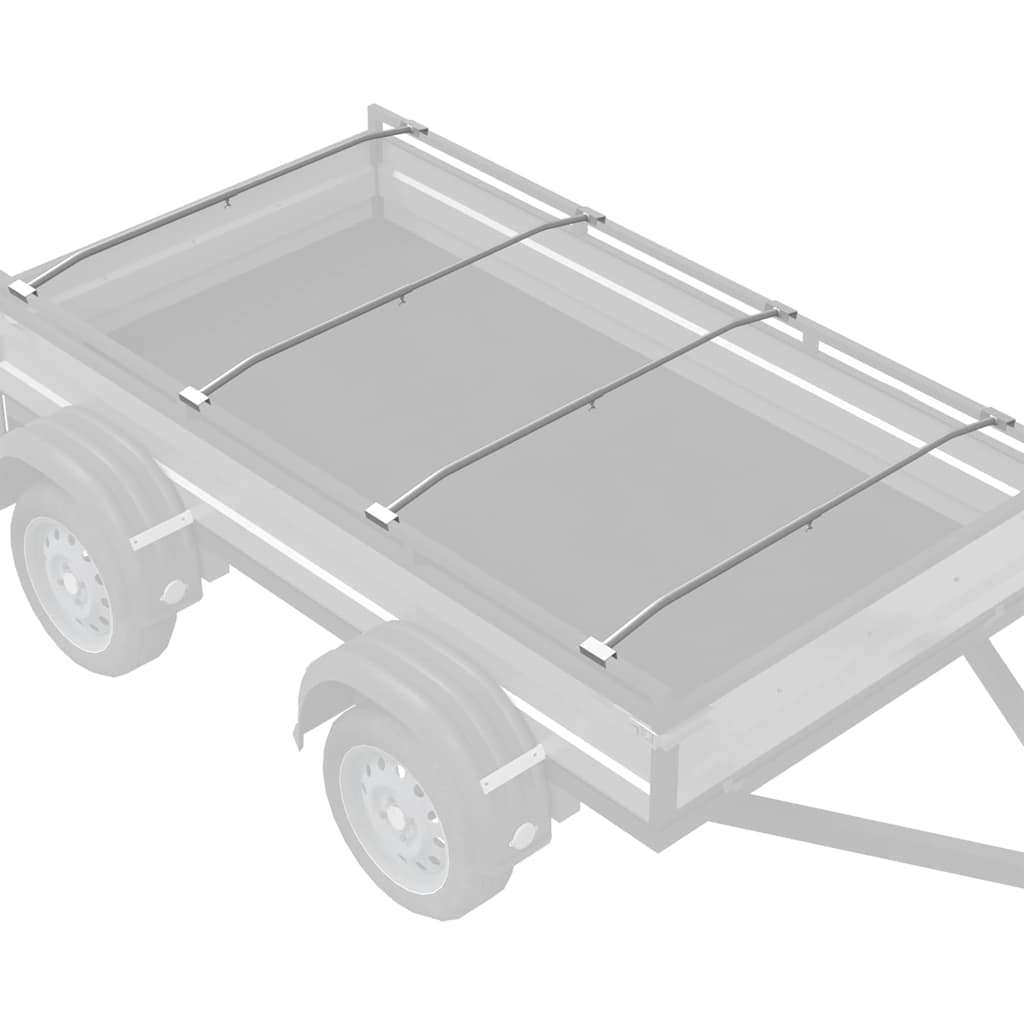 geeignet für flache Planenhalterung 4 pcs Silber 100-145 cm