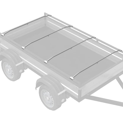 geeignet für flache Planenhalterung 4 pcs Silber 100-145 cm