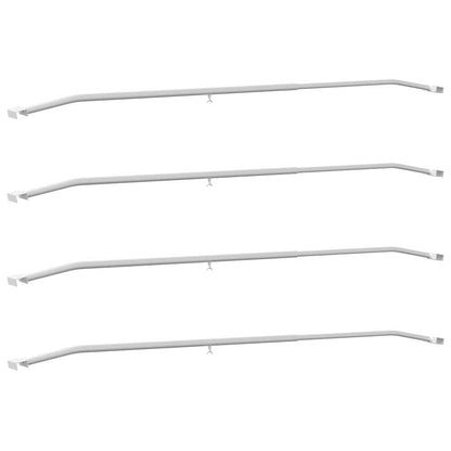 geeignet für flache Planenhalterung 4 pcs Silber 130-210 cm