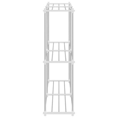 Stauraumregal mit Regal weiß 43 x 27 x 90 cm Aluminium