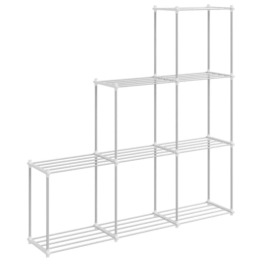Stauraumregal mit Regal weiß 43 x 27 x 90 cm Aluminium