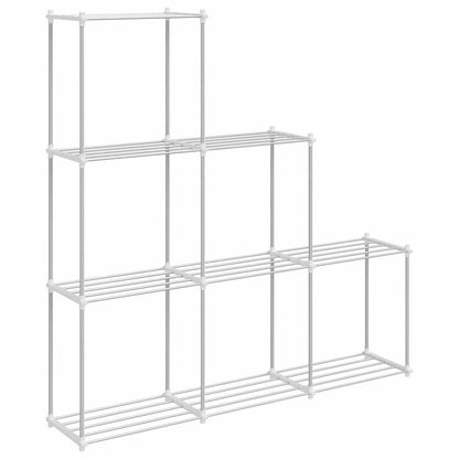 Stauraumregal mit Regal weiß 43 x 27 x 90 cm Aluminium