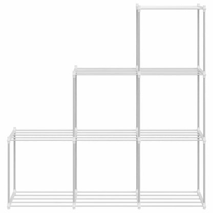 Stauraumregal mit Regal weiß 43 x 27 x 90 cm Aluminium
