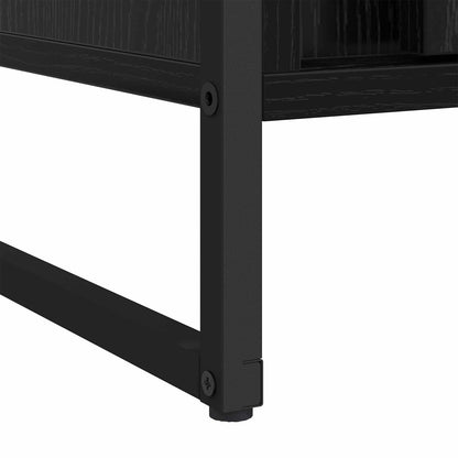 Warderobe mit Tür 2 pcs Schwarz Eichen-Optik 50 x 50 x 200 cm