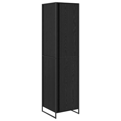 Warderobe mit Tür 2 pcs Schwarz Eichen-Optik 50 x 50 x 200 cm